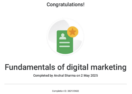 Fundamentals of Digital marketing certification