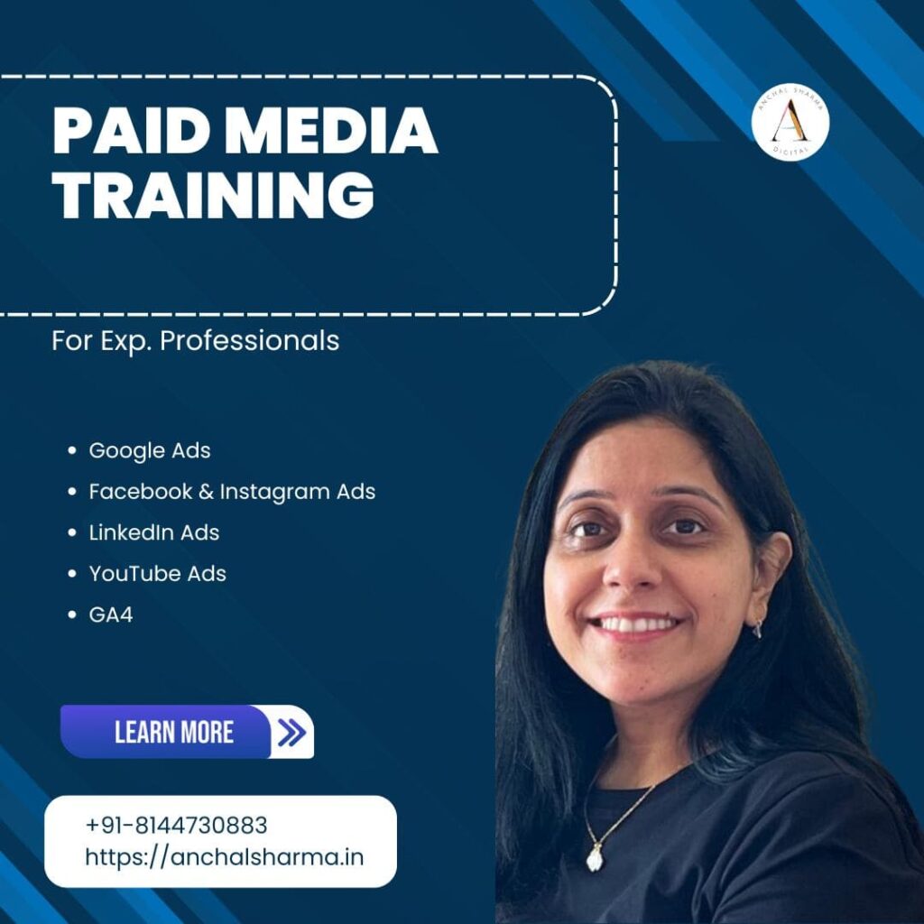 Paid Media Training in bhubaneswar - By Anchal Sharma