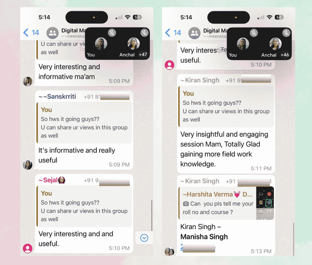 college testimonials for digital marketing training- Anchal Sharma - 1