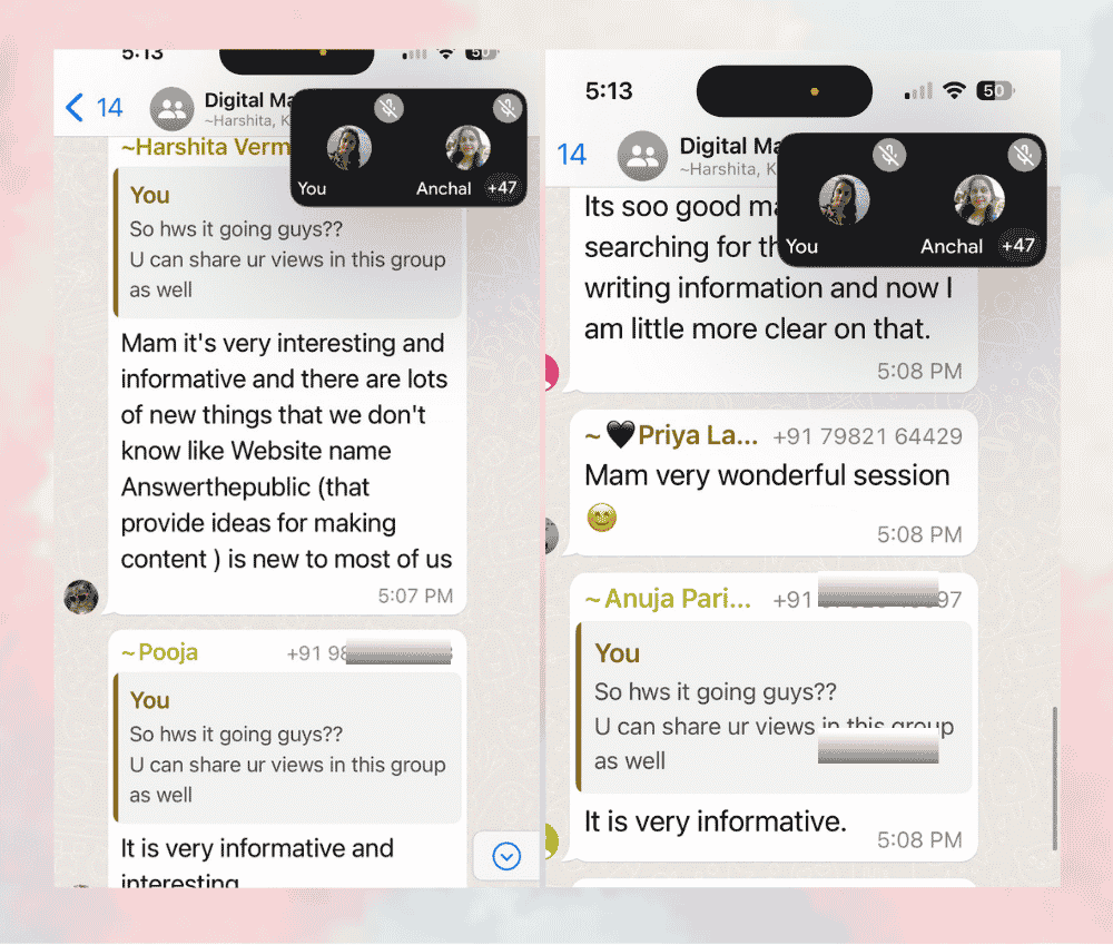 college testimonials for digital marketing training- Anchal Sharma - 2